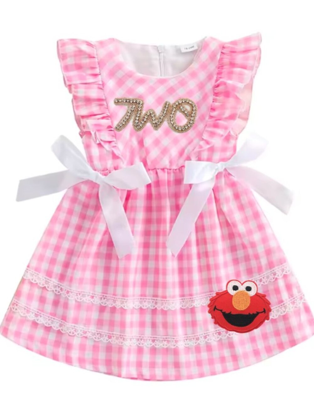 Elmo Dress Sesame Street Dress Clothes Outfit Second Birthday Clothes - Picture 2 of 8
